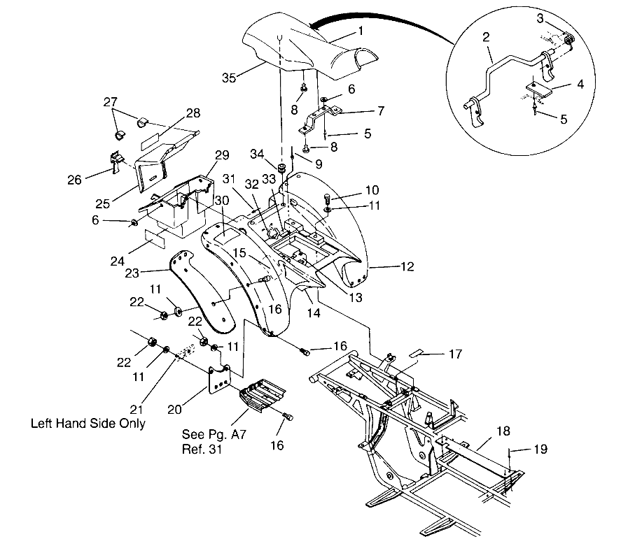 REAR CAB ASSEMBLY 2x4 400L W957540 (4930093009A006)