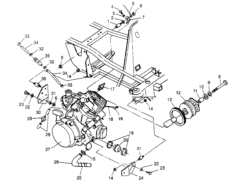 ENGINE MOUNTING  2x4 400L W957540 (4930093009A009)