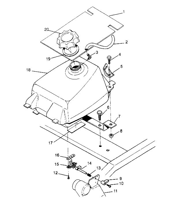 FUEL TANK ASSEMBLY 2x4 400L W957540 (4930093009A012)