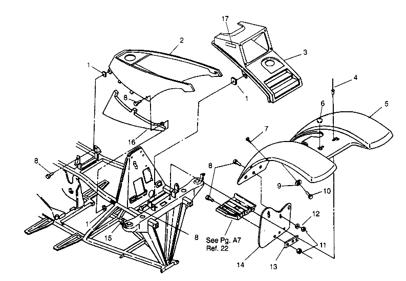 FRONT CAB ASSEMBLY Sport 400L W958540 (4930133013A005)