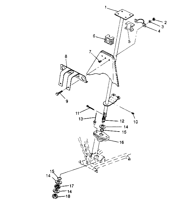 STEERING POST ASSEMBLY Sport 400L W958540 (4930133013B006)