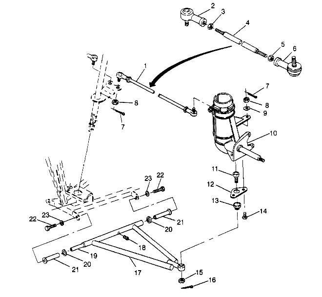 STEERING/A-ARM ASSEMBLY Sport 400L W958540 (4930133013B007)