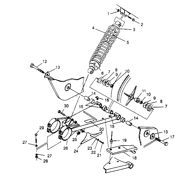 SWING ARM/SHOCK MOUNTING Sport 400L W958540 (4930133013B010)