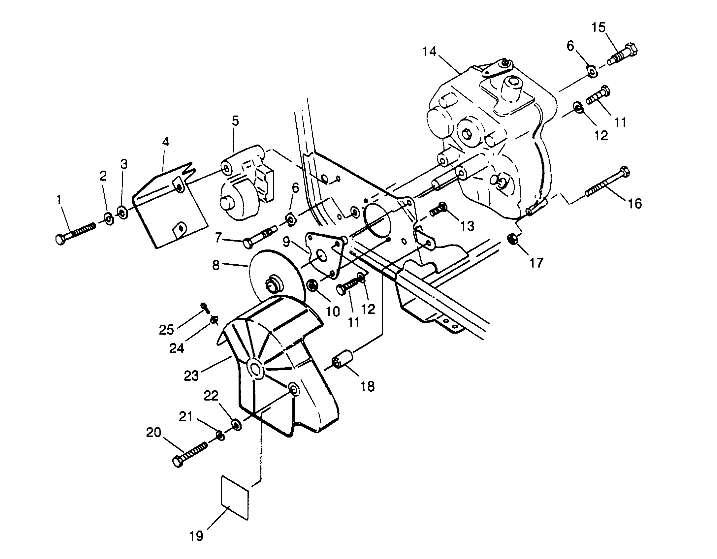 GEARCASE/BRAKE MOUNTING Sport 400L W958540 (4930133013B014)