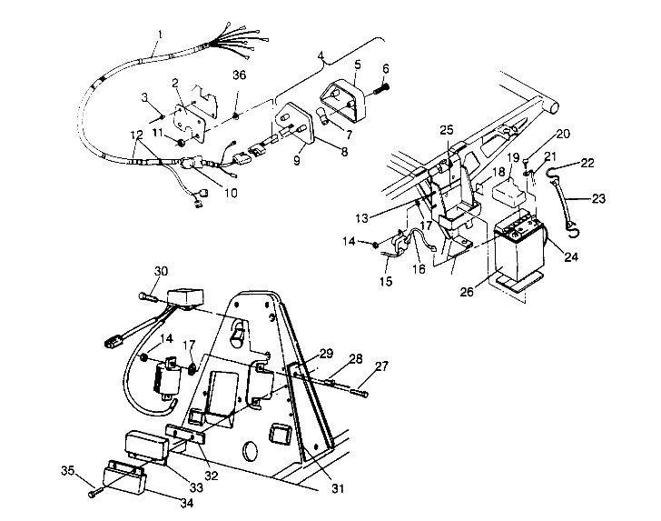 ELECTRICAL/TAILLIGHT ASSEMBLY Sport 400L W958540 (4930133013C006)