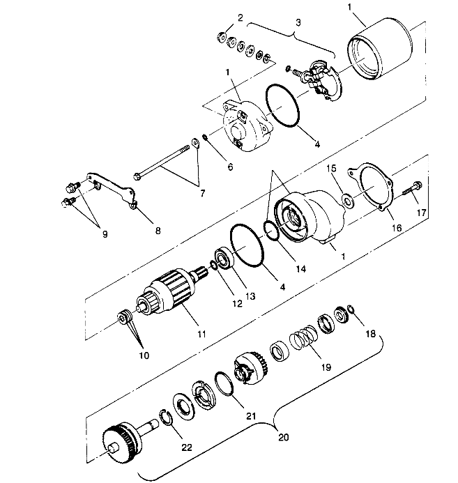 STARTING MOTOR Sport 400L W958540 (4930133013D001)