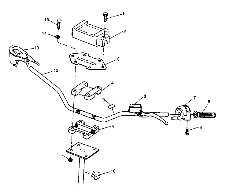 STEERING - HANDLEBAR 4x4 300 W958130 (4930183018B008)