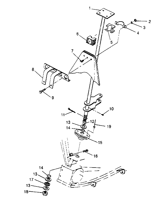 STEERING POST ASSEMBLY 4x4 300 W958130 (4930183018B009)