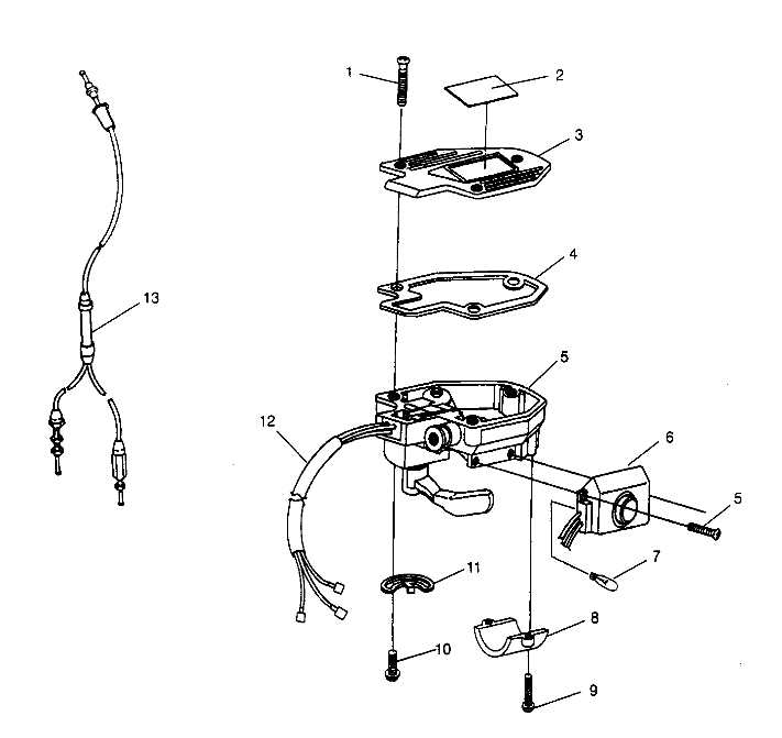 CONTROLS - THROTTLE ASM./CABLE 4x4 300 W958130 (4930183018B011)