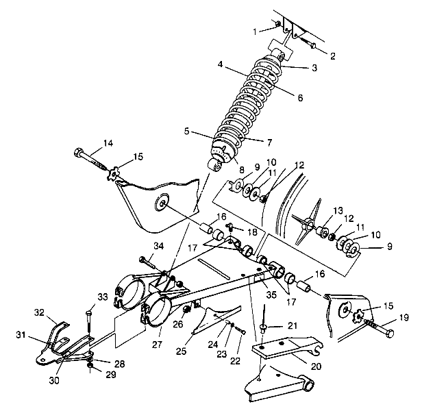 SWING ARM/SHOCK MOUNTING 4X4 400L W959140 (4930183018B014)