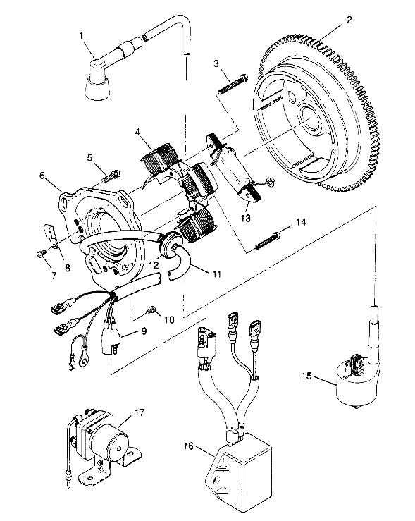 MAGNETO ASSEMBLY 4x4 300 W958130 (4930183018D001)