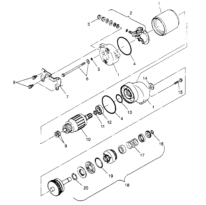 STARTING MOTOR 4x4 300 W958130 (4930183018D002)