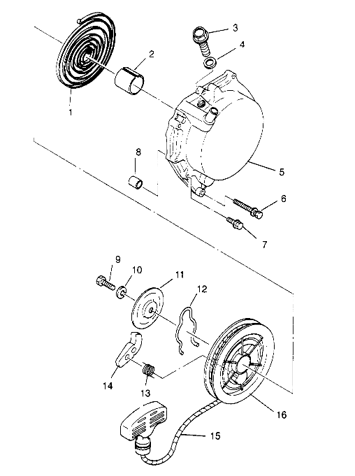 RECOIL STARTER 4x4 300 W958130 (4930183018D003)