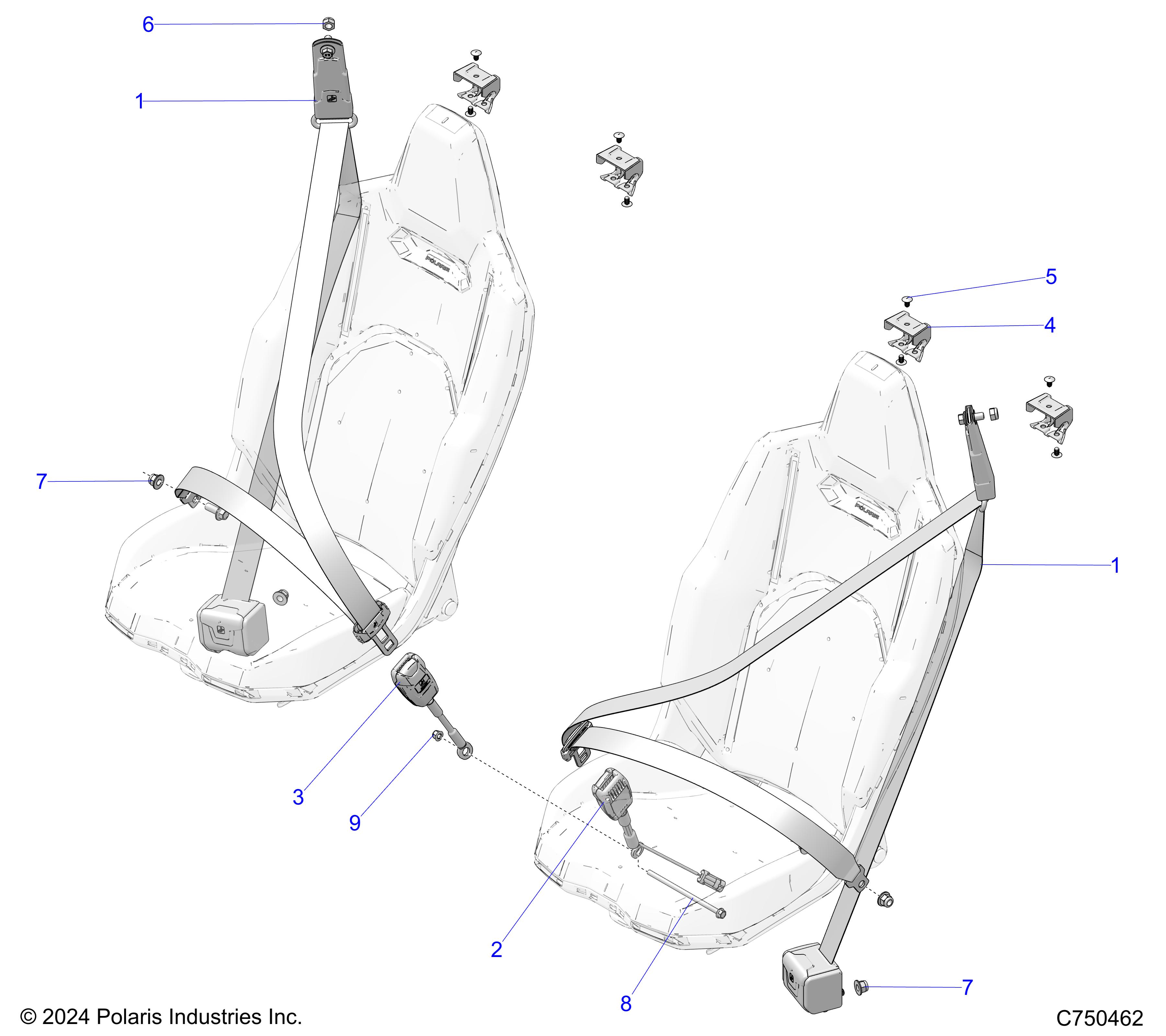 BODY, SEAT BELT MOUNTING, FRONT - Z25X4B92AP/BP (C750462)