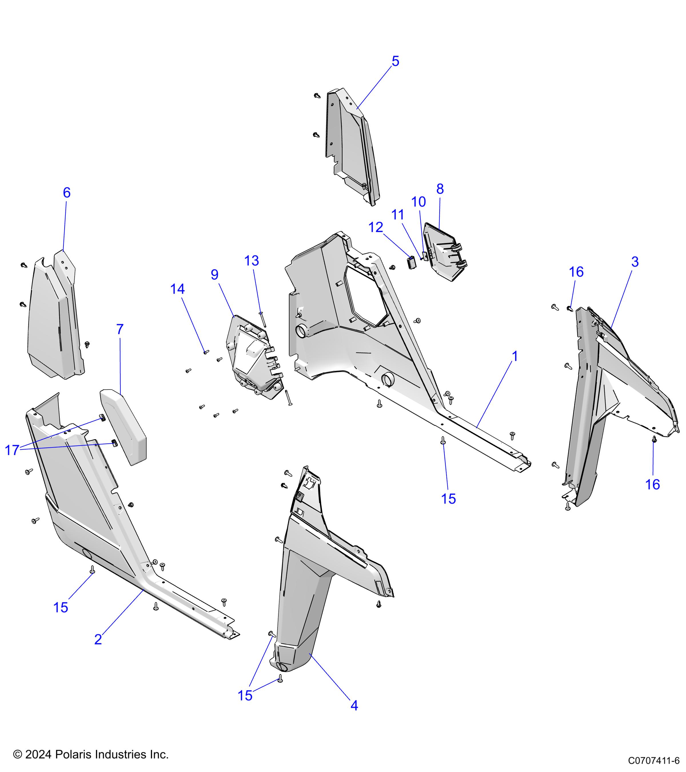 BODY, ROCKER PANELS - D25E3CC2D4 (C0707411-6)