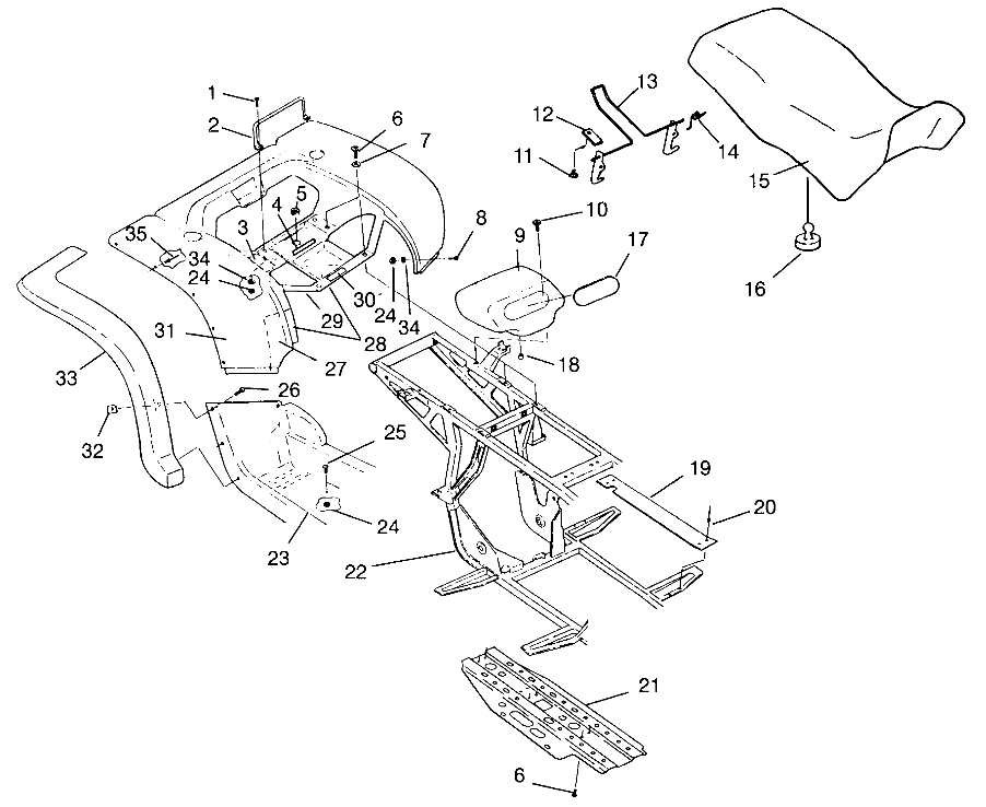 REAR CAB and SEAT ASSEMBLY XPLORER 4X4 W959140 (4930223022A006)