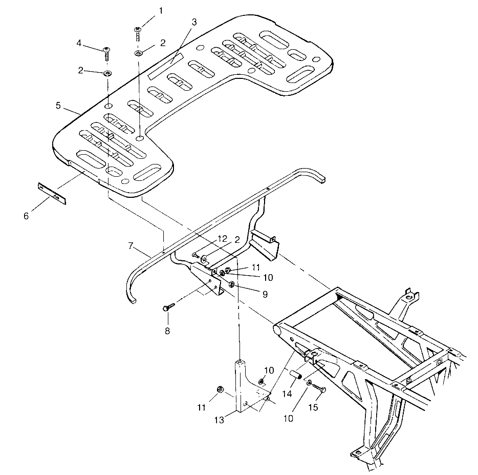 REAR RACK MOUNTING XPLORER 4X4 W959140 (4930223022A007)