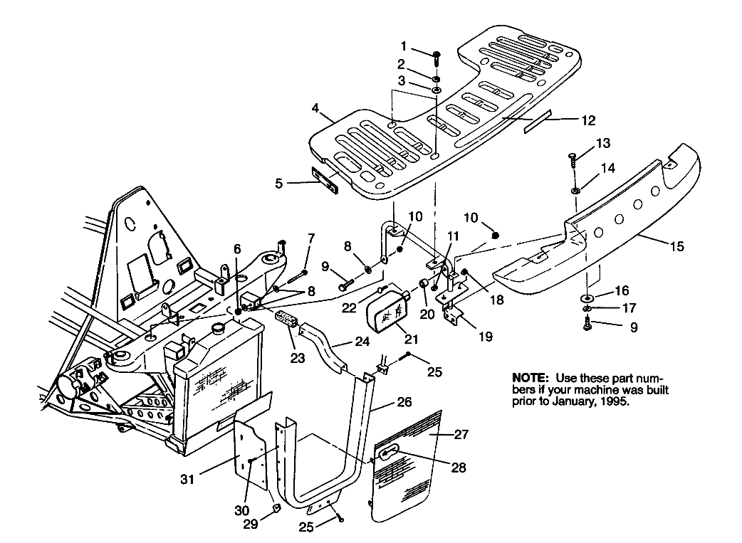 FRONT RACK and BUMPER MOUNTING XPLORER 4X4 W959140 (4930223022A009)