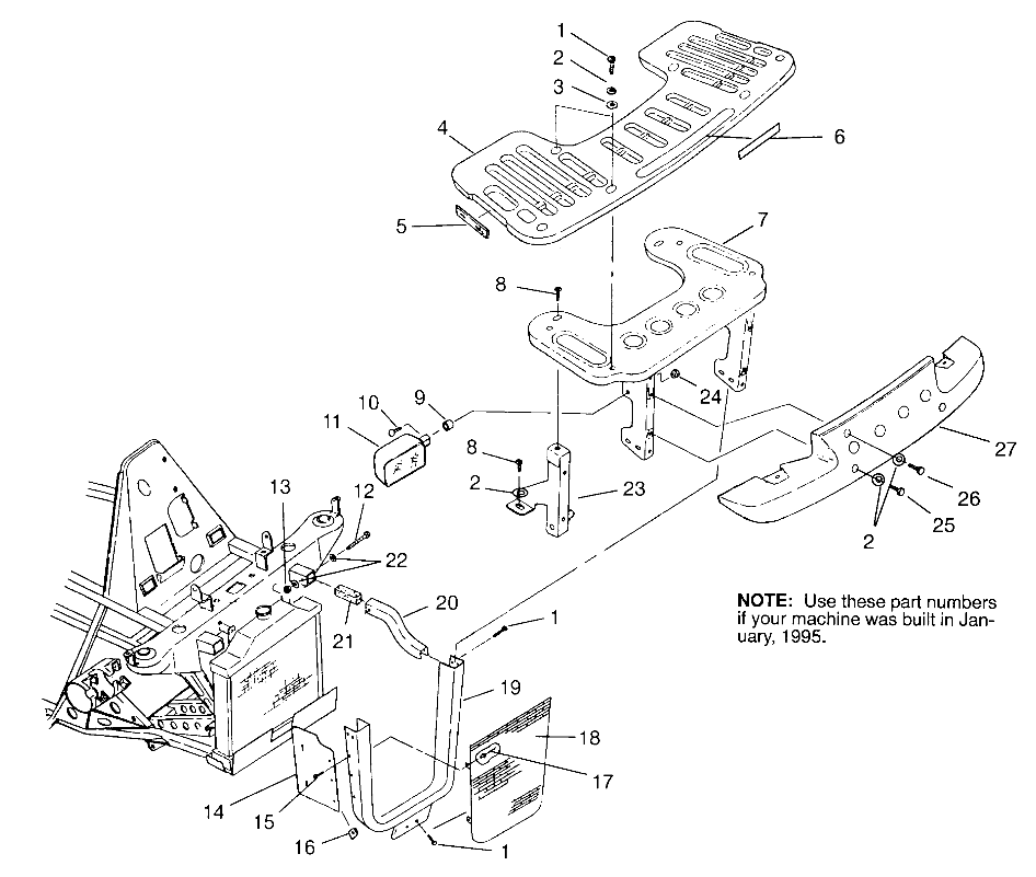 FRONT RACK and BUMPER MOUNTING XPLORER 4X4 W959140 (4930223022A010)