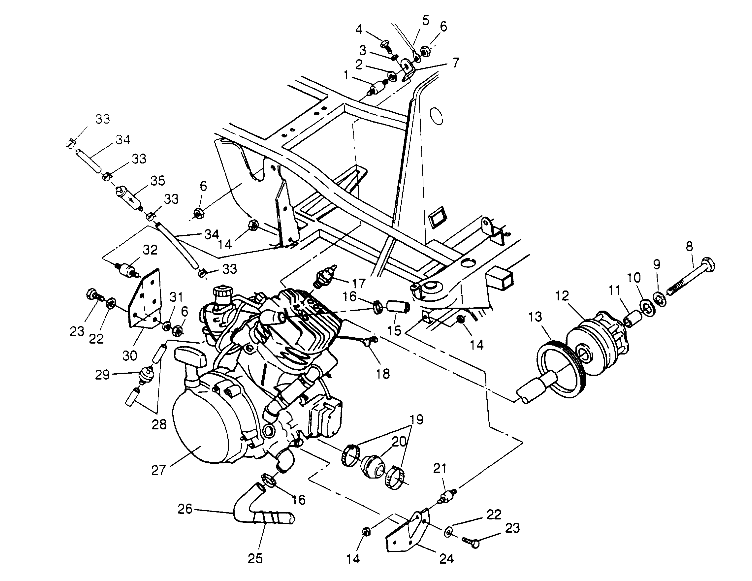 ENGINE MOUNTING  XPLORER 4X4 W959140 (4930223022A011)