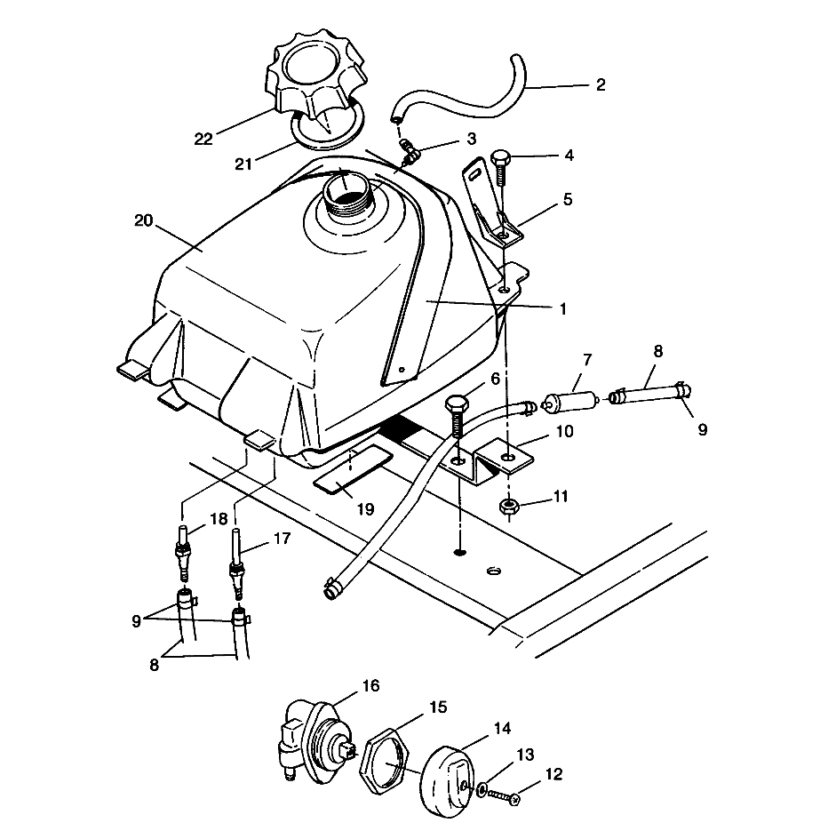 FUEL TANK ASSEMBLY XPLORER 4X4 W959140 (4930223022A014)