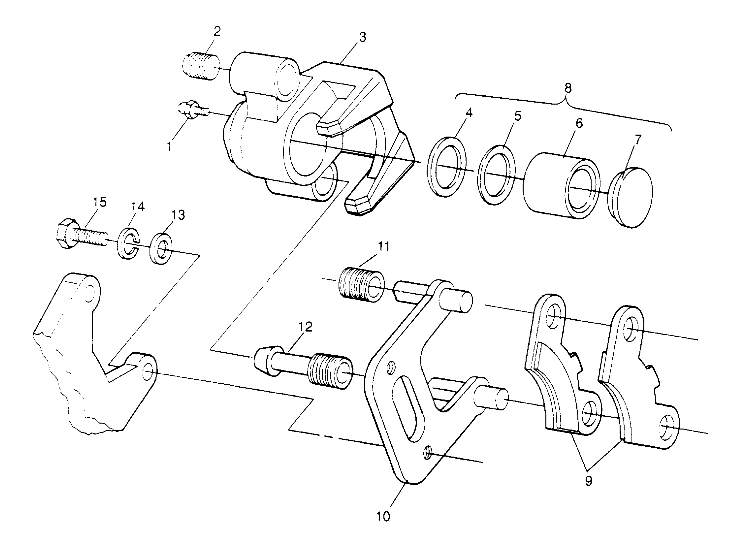 FRONT BRAKE ASSEMBLY XPLORER 4X4 W959140 (4930223022B008)