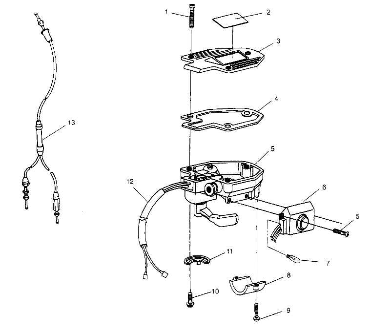 CONTROLS - THROTTLE ASM./CABLE  XPLORER 4X4 W959140 (4930223022B009)