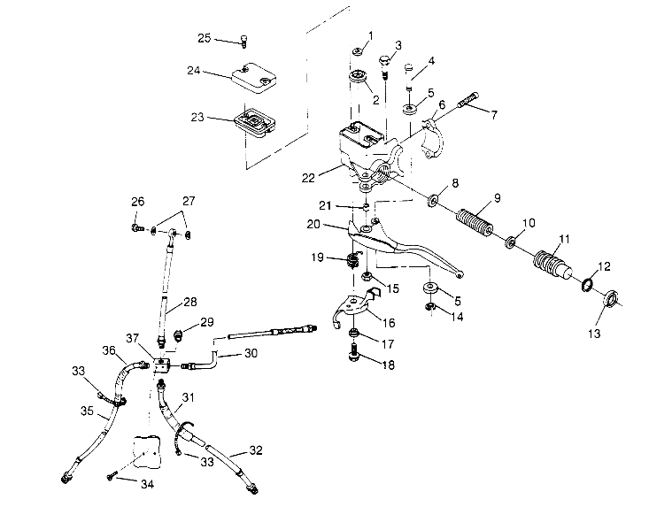 CONTROLS - MASTER CYLINDER/BRAKE LINE  XPLORER 4X4 W959140 (4930223022B010)