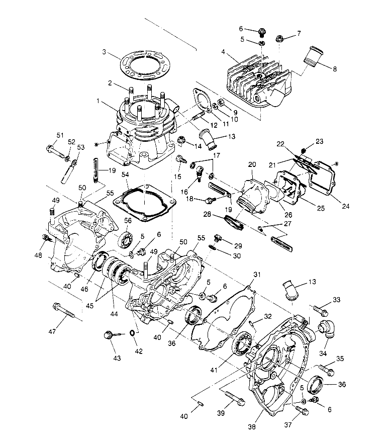 CRANKCASE and CYLINDER XPLORER 4X4 W959140 (4930223022D001)