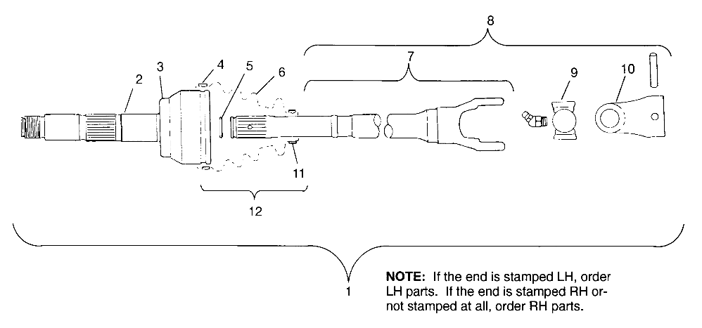 CV JOINT - BTB PARTS 6x6 400L - U.S. W958740, SWEDISH S958740 and NORWEGIAN (49302730270B6A)