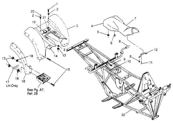 REAR CAB ASSEMBLY 6x6 400L - U.S.  W958740, SWEDISH  S958740 and NORWEGIAN (4930273027A006)