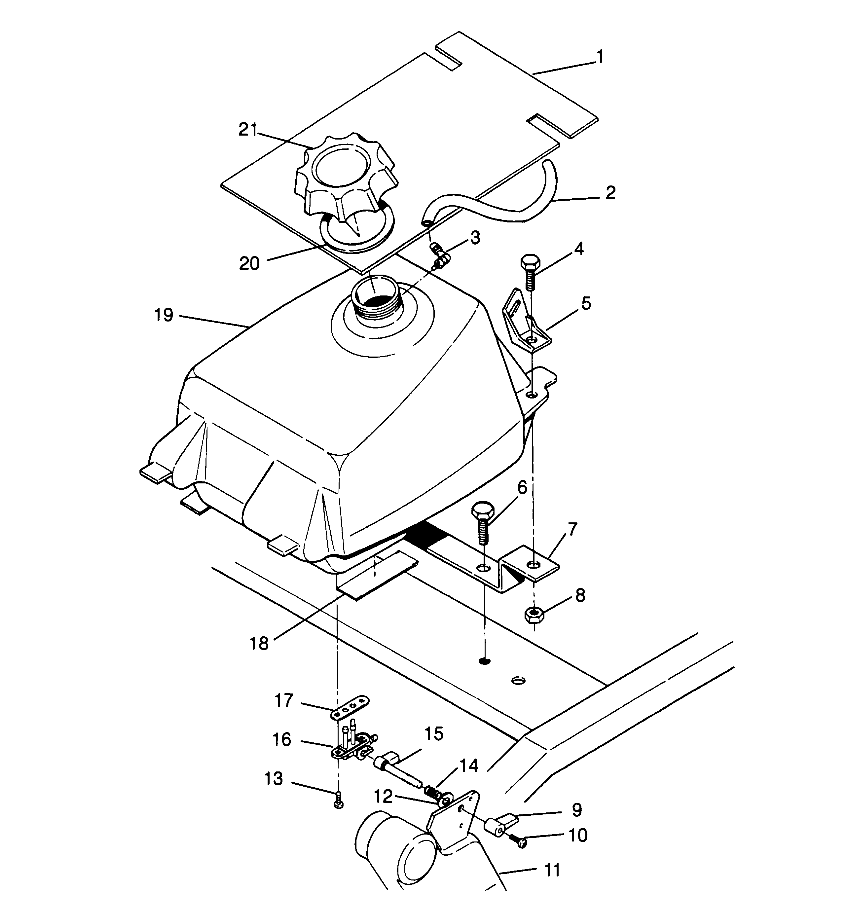 FUEL TANK ASSEMBLY 6x6 400L - U.S.  W958740, SWEDISH S958740 and NORWEGIAN (4930273027A014)