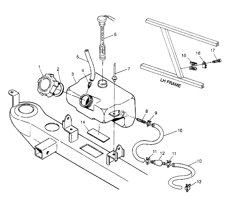 OIL TANK ASSEMBLY 6x6 400L - U.S.  W958740, SWEDISH  S958740 and NORWEGIAN (4930273027B001)