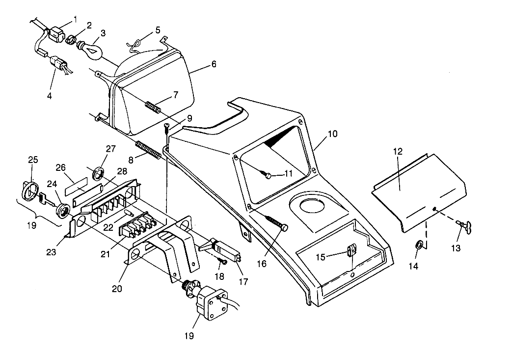 HEADLIGHT ASSEMBLY 6x6 400L - U.S. W958740, SWEDISH S958740 and NORWEGIAN N (4930273027B002)