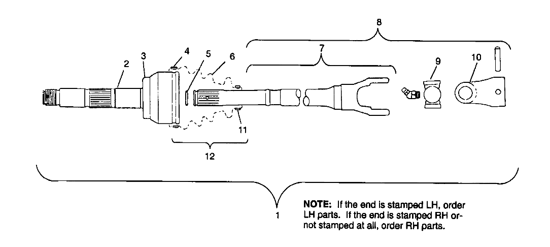 CV JOINT - NEAPCO PARTS 6x6 400L - U.S. W958740, SWEDISH S958740 and NORWEG (4930273027B006)