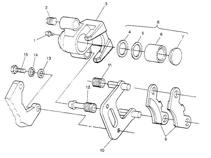 FRONT BRAKE ASSEMBLY 6x6 400L - U.S. W958740, SWEDISH S958740 and NORWEGIAN (4930273027B010)