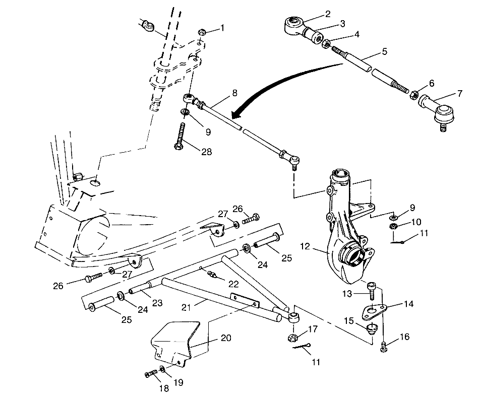 A-ARM/STRUT MOUNTING 6x6 400L - U.S. W958740, SWEDISH S958740 and NORWEGIAN (4930273027B013)