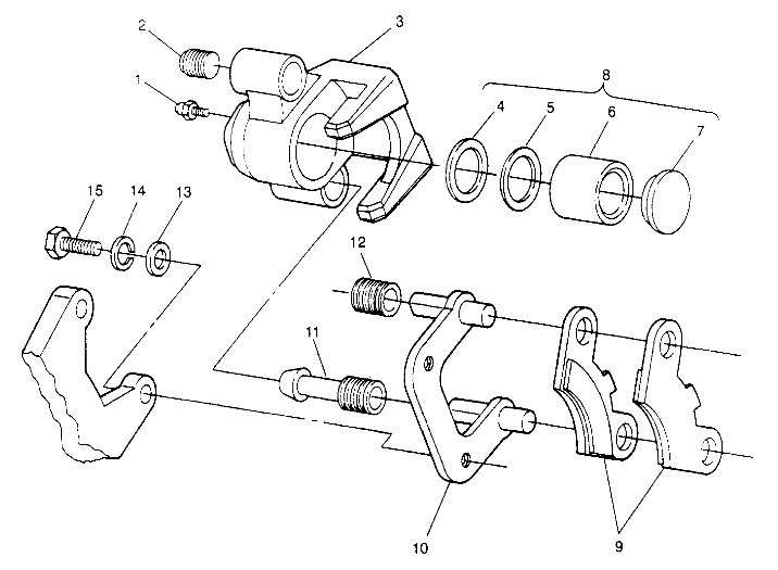 MIDDLE AXLE BRAKE ASSEMBLY 6x6 400L - U.S.  W958740, SWEDISH  S958740 and N (4930273027C004)