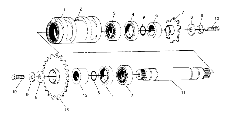 CENTER TIGHTENER ASSEMBLY 6x6 400L, U.S. W 958740, SWEDISH S958740 and NORW (4930273027C005)