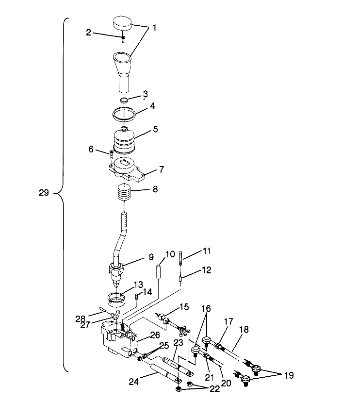 GEAR SELECTOR 6x6 400L, U.S. W958740, SWEDISH S958740 (4930273027D006)