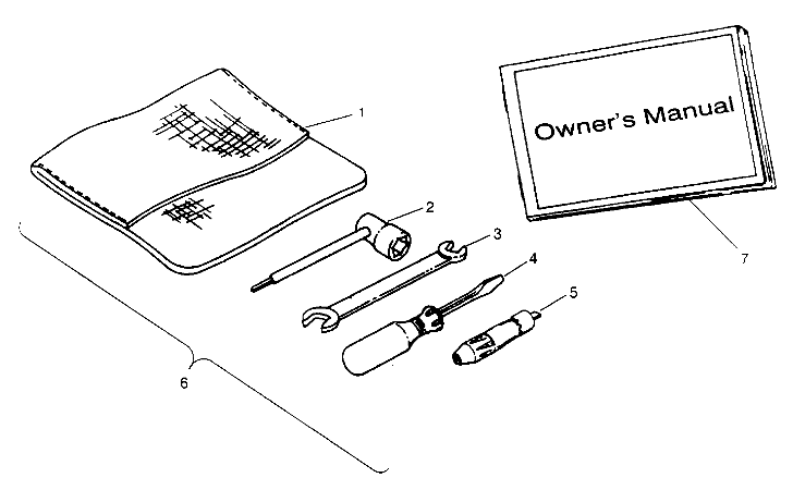 TOOL KIT ASSEMBLY 6x6 400L - U.S.  W958740, SWEDISH  S958740 and NORWEGIAN (4930273027D010)