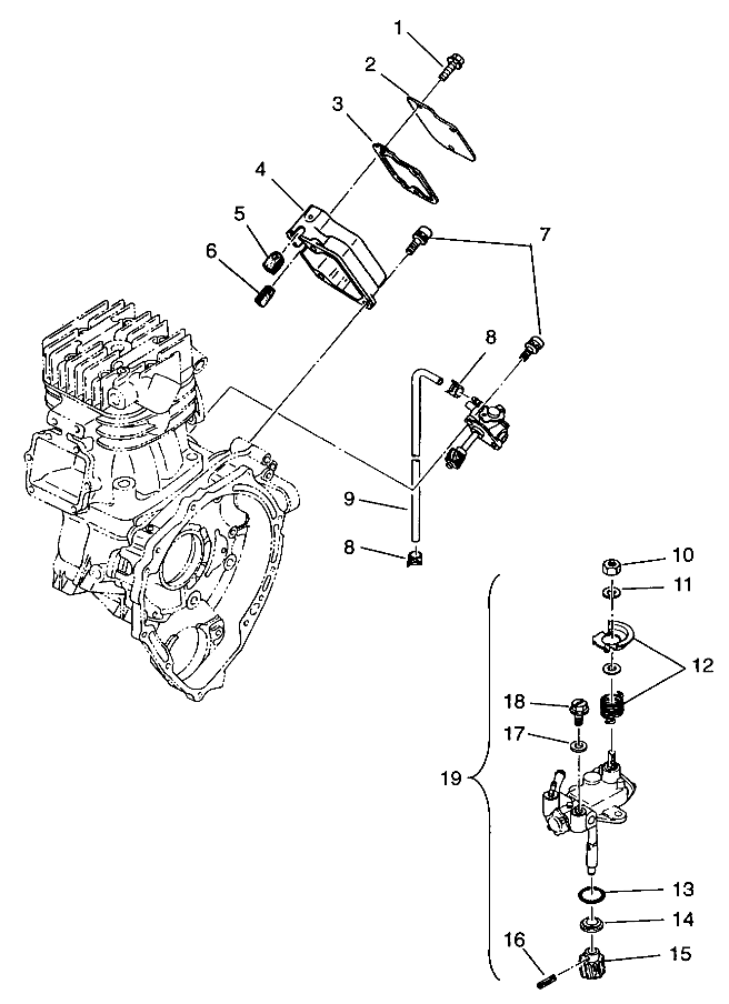 OIL PUMP 6x6 400L - U.S.  W958740, SWEDISH  S958740 and NORWEGIAN N958740 (4930273027E001)