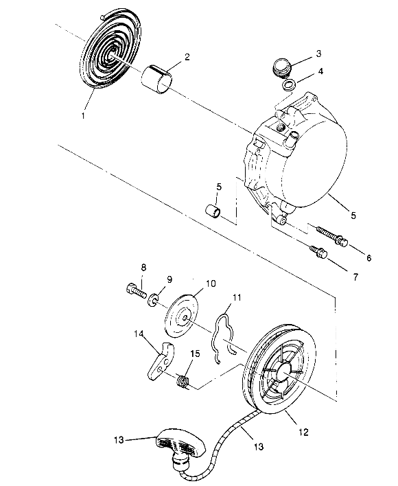 RECOIL STARTER 6x6 400L, U.S. W958740, SWEDISH S958740 and NORWEGIAN N95874 (4930273027E003)