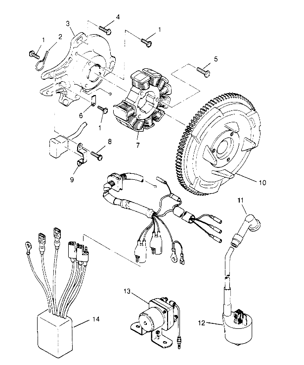 MAGNETO ASSEMBLY 6x6 400L - U.S.  W958740, SWEDISH  S958740 and NORWEGIAN N (4930273027E005)