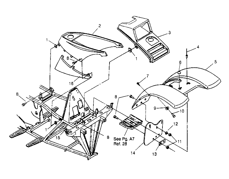 FRONT CAB ASSEMBLY  Trail Boss W958527 (4930323032A005)