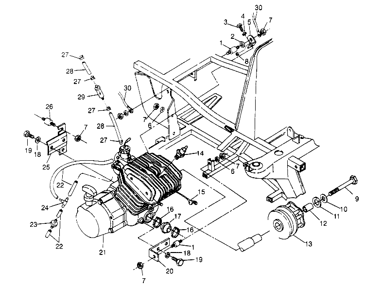 ENGINE MOUNTING Trail Boss W958527 (4930323032A009)