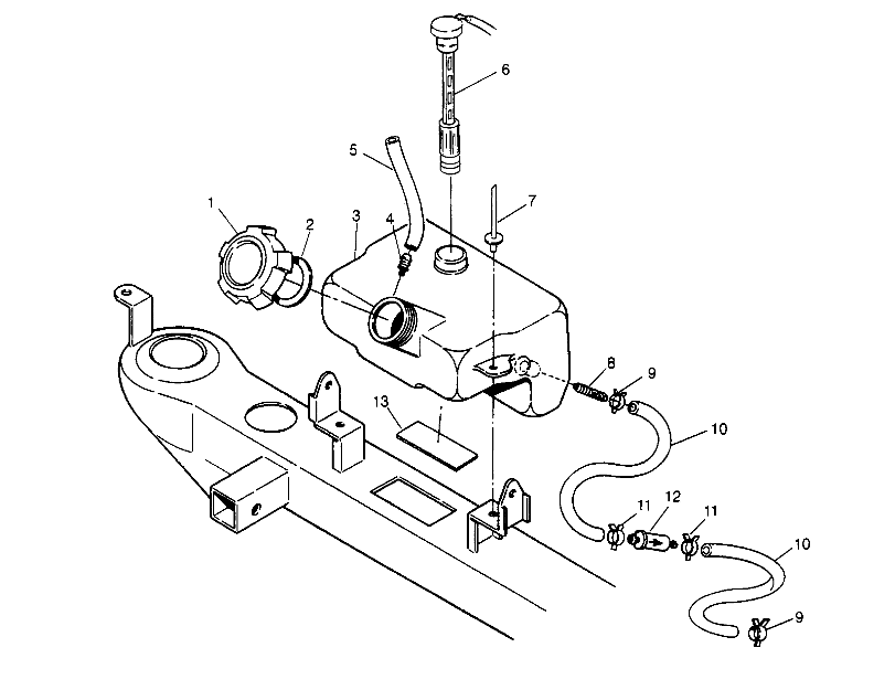 OIL TANK ASSEMBLY  Trail Boss W958527 (4930323032A012)