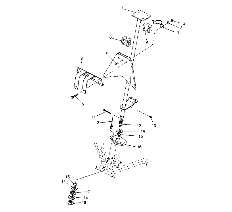 STEERING POST ASSEMBLY  Trail Boss W958527 (4930323032B005)