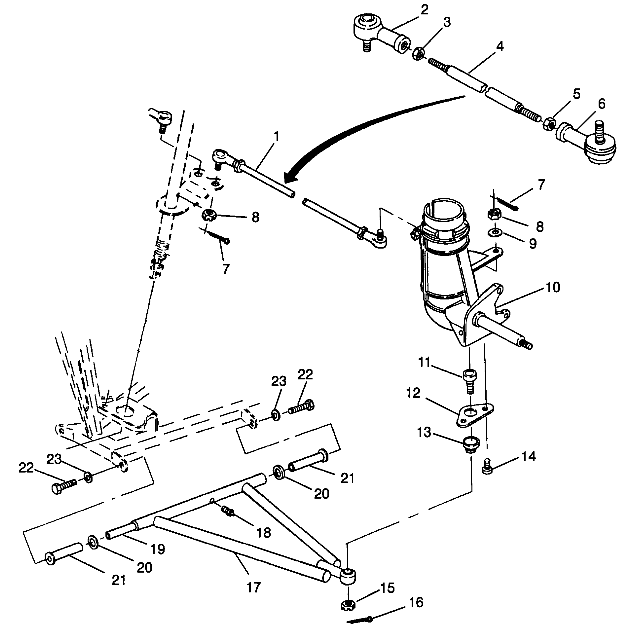 STEERING/A-ARM ASSEMBLY Trail Boss W958527 (4930323032B006)