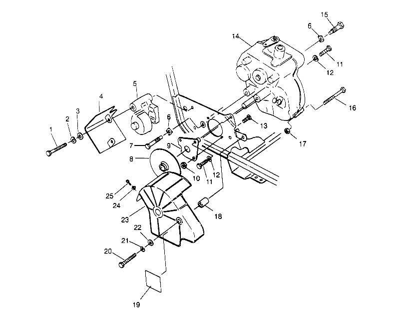 GEARCASE/BRAKE MOUNTING  Trail Boss W958527 (4930323032B013)